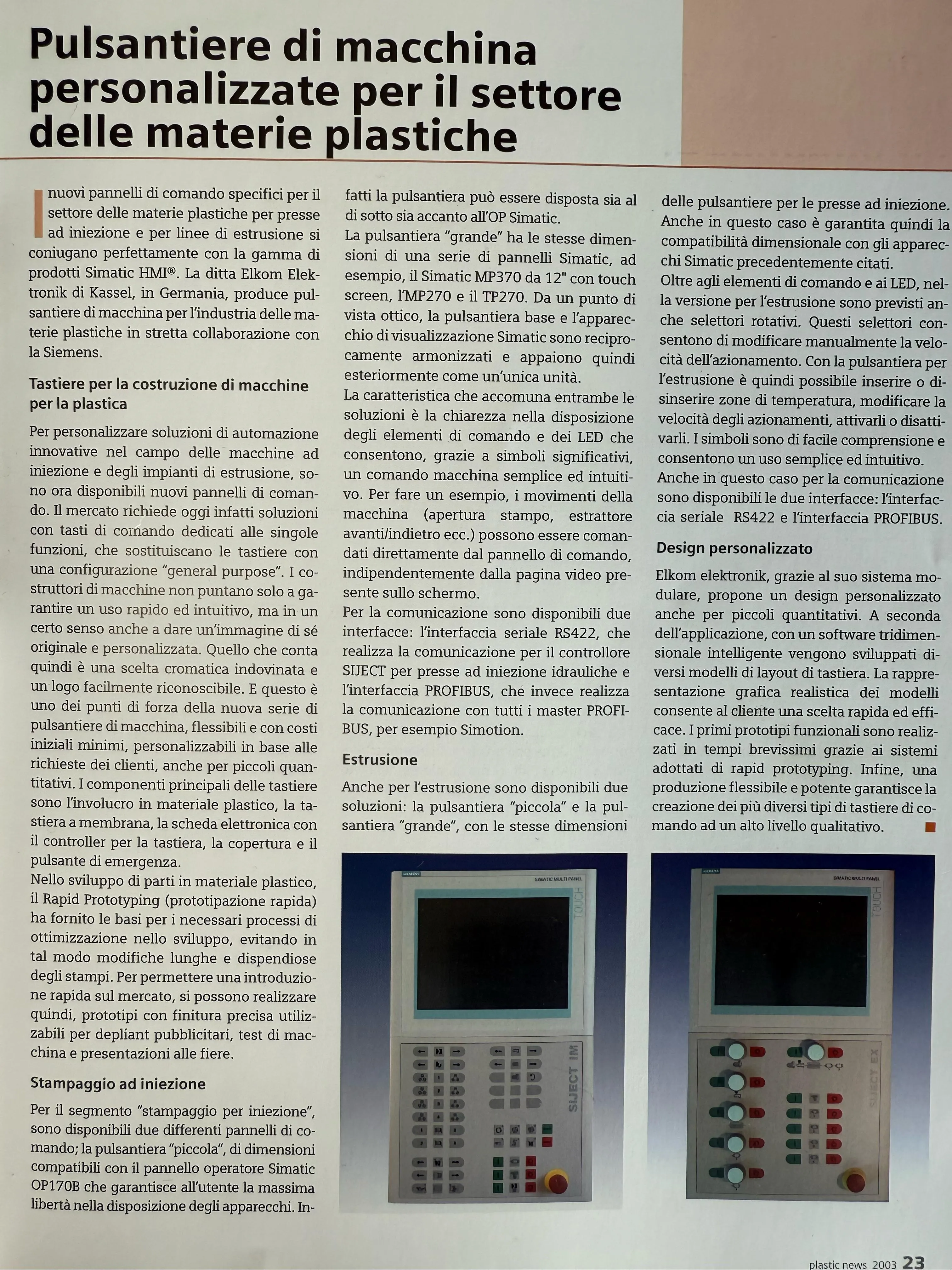 Machine Pushbutton Panels - Page 23
